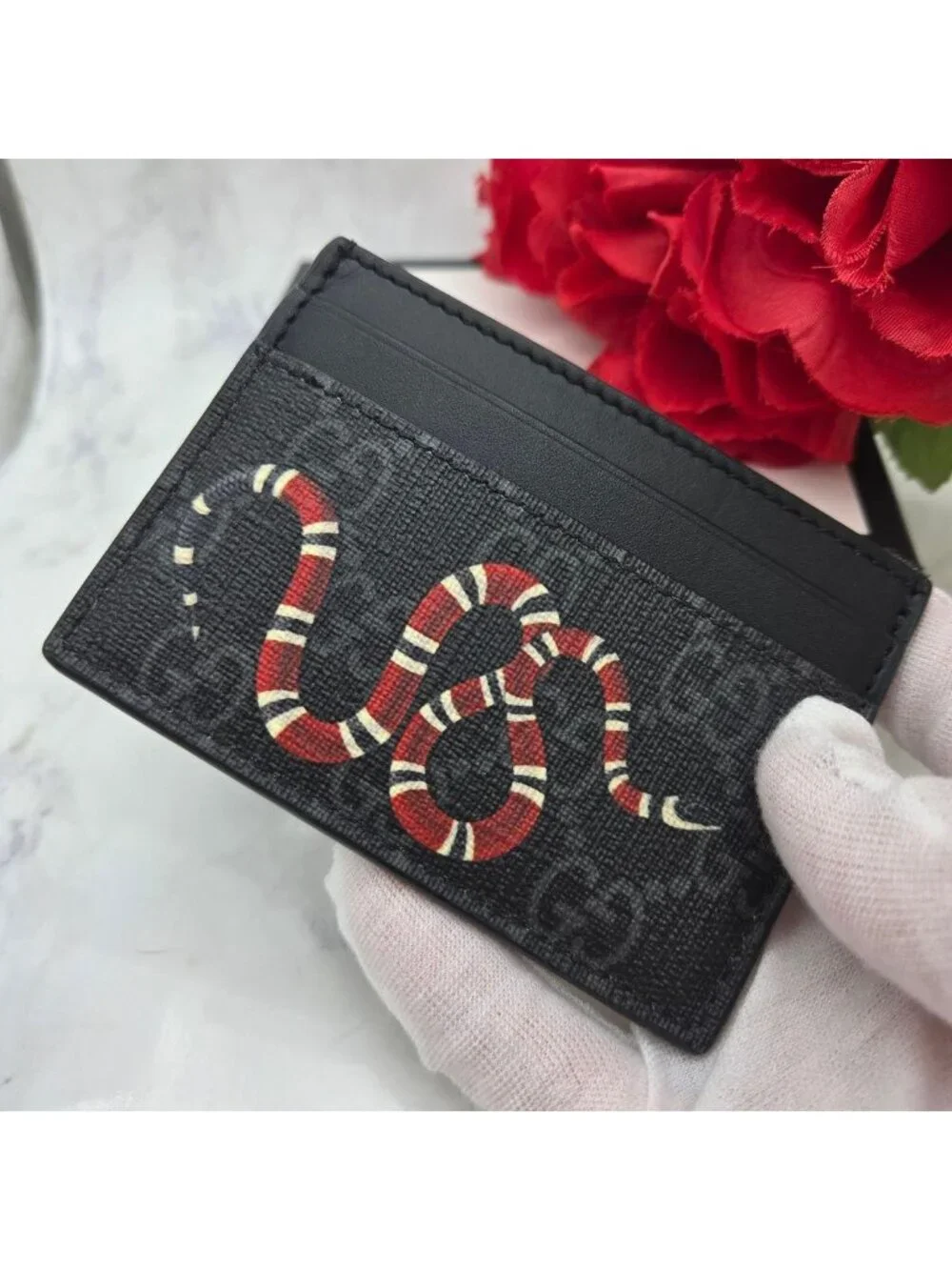 Gucci King Snake Card Case